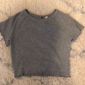 Grey Crop Top